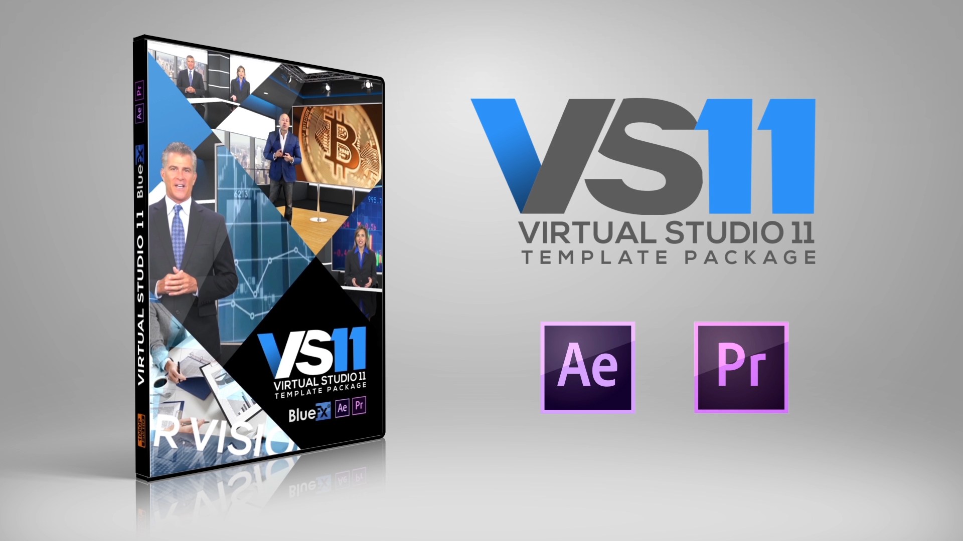 Virtual Studio 11 Template Pack for Adobe After Effects and Premiere Pro