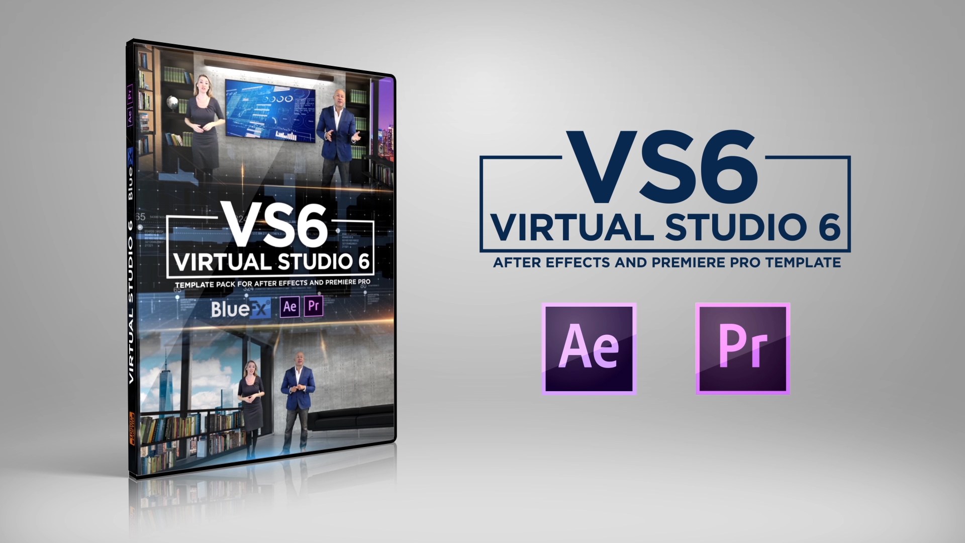 Virtual Studio 6 After Effects and Premiere Pro template