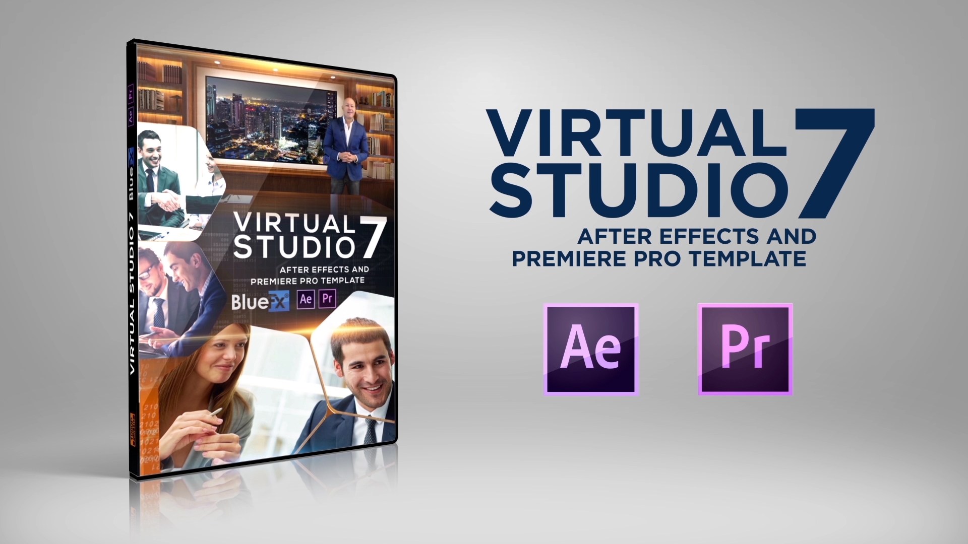 Virtual Studio 7 Universal Template - Works With Any Video Editing Software
